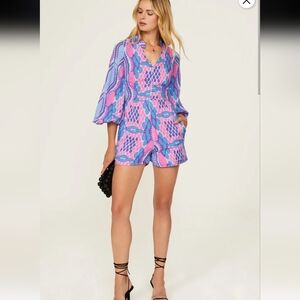 Kahindo Kisimu Pink Blue Romper Size XS
